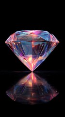 Fototapeta premium Colorful iridescent diamond jewel