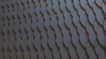 The Black scale for abstract Background 3d Rendering.