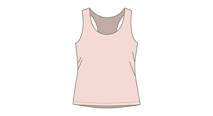 simple illustration of a sleeveless pink tank top