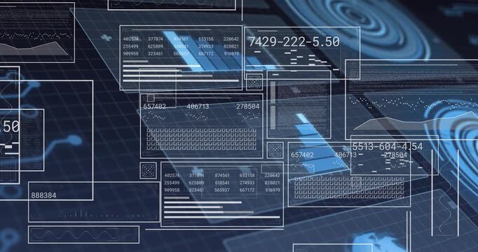 On launch HUD panels fading and sliding while windows updating data to visualize real time metrics
