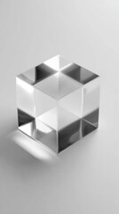 Obraz premium Transparent acrylic cube display object