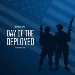 National Day Of The Deployed background vector illustration