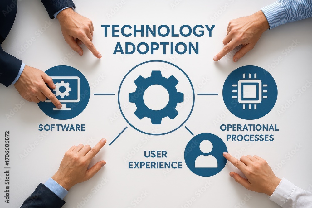 Poster technology adoption strategies for enhancing user experience and operational processes