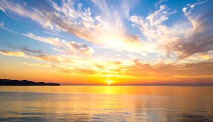 Obraz premium Sunrise over tranquil water