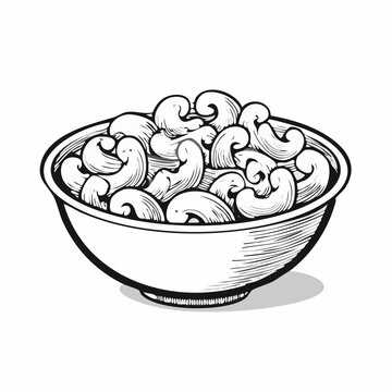 mac and cheese line art vector illustration simple design