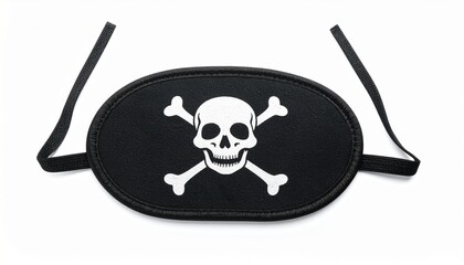 Pirate Eye Patch with Skull and Crossbones Design