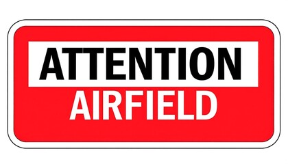 Warning sign for an airfield