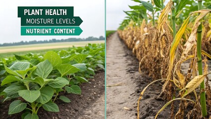 Close-up of healthy green plants in agricultural field