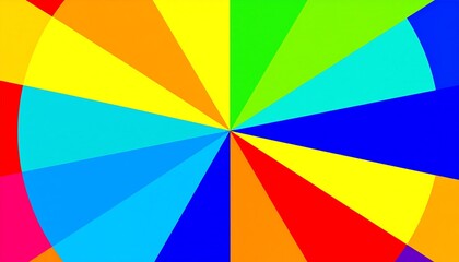 Vibrant rainbow color wheel