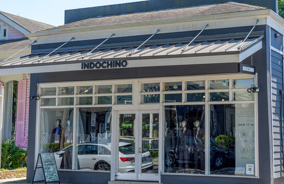 New Orleans, LA, USA - September 11, 2025: Indochino Men's Clothing Store in Uptown Neighborhood