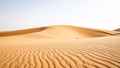 Peach Sand Dunes Under a Clear Sky