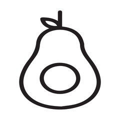 Avocado Outline Icon