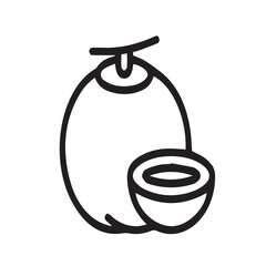 Coconut Icon Illustration