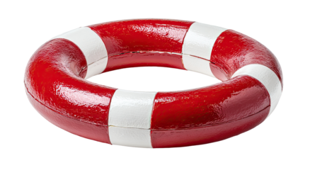 Red and white life preserver ring