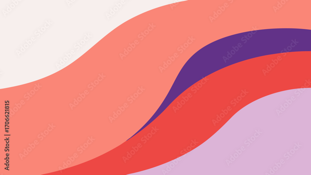 Poster soft wavy abstract background with pastel colors curve flowing