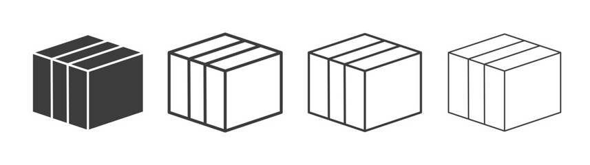 Box icons set vectors graphic designs