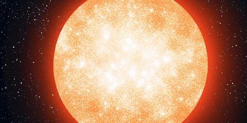 The sun burning in space - astronomy concept featuring close up of our star in the solar system