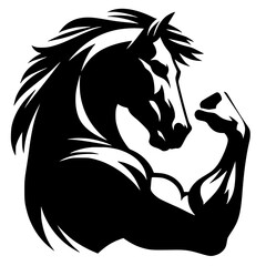Silueta de músculo de caballo