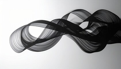 Monochrome Fluid Abstract