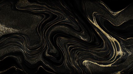 Abstract black gold marble pattern