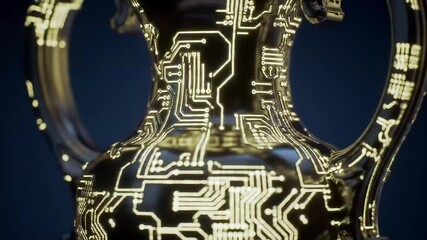 Digital Age Antique Combining Circuitry and Ancient Vessels - Powered by Adobe