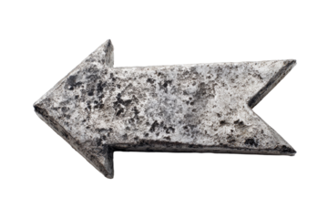 A silver arrow pointing to the left