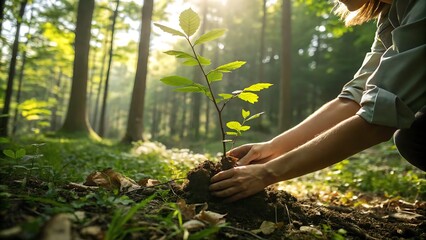 Protecting young tree with care