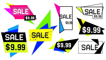 Discount Tags Vector Illustration Marketing and Promotion Labels Banners AI EPS PNG