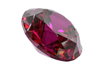 A red diamond is shown in a close up