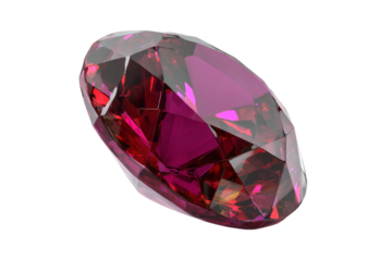A red diamond is shown in a close up
