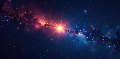 Obraz premium Two star constellations, mirror images of each other, shine brightly in the night sky, a celestial double Perfect for astronomy, astrology, space, and fantasy themes , constellation, twinkles