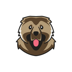 caucasian shepherd abstract logo modern style