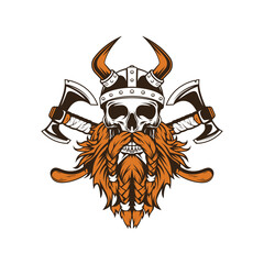 celtic skull abstract logo modern style