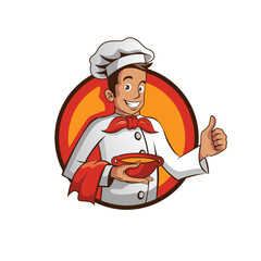 chef cook abstract logo modern style