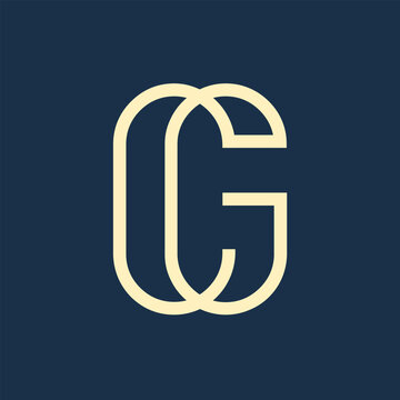 cg letters abstract logo modern style