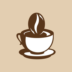 coffee cup abstract logo modern style
