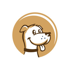 dog animal abstract logo modern style