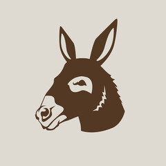 Naklejka premium donkey animal abstract logo modern style
