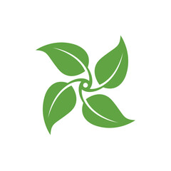 drone leaf abstract logo modern style