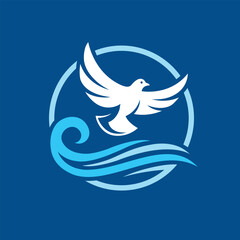 pigeon bird animal vector abstract logo modern style