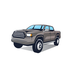 pickup truck abstract logo modern style © Radovani