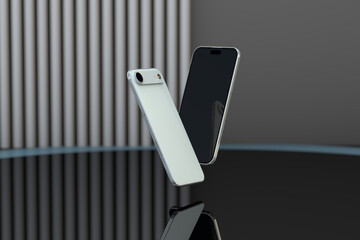 iPhone Air Blue Sky a modern smartphones mockup, mockup display, touch screen