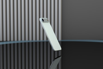 iPhone Air a new skin smartphone sky blue. 3D Render