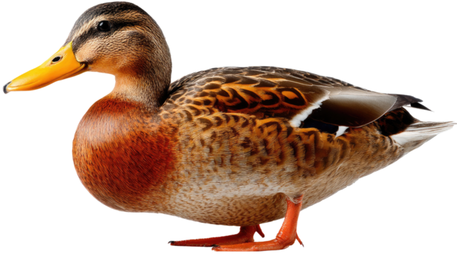 Mallard Duck: A stunning, close-up portrait showcases a graceful mallard duck, with its vibrant feathers and distinctive beak, poised in a serene environment. This image embodies the beauty of nature.
