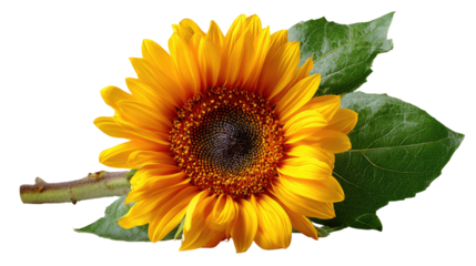 Radiant Sunflower: A vibrant sunflower stands tall, its bright yellow petals radiating warmth. Capturing the beauty of a single bloom.