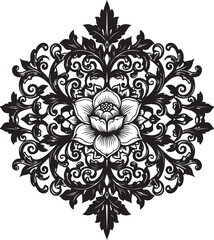 Ornate Floral Medallion Design