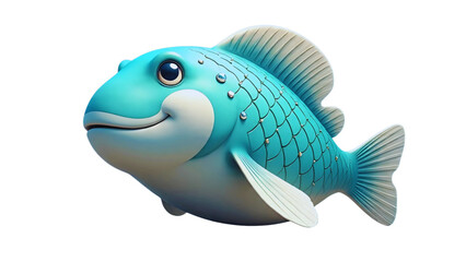 Vector illustration of a blue marine fish isolated on white, perfect for a fishing or seafood design