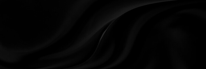Black gray satin dark fabric texture luxurious shiny that is abstract silk cloth background with patterns soft waves blur beautiful.