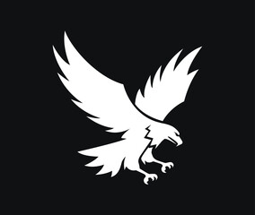 Vector graphic of eagle icon. Eagle logo design illustration	