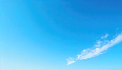 Fototapeta premium Vast expanse of clear, vibrant blue sky, perfect for backgrounds or design projects Cloudless, bright, sunny, and intensely blue Ideal for serenity and freedom themes , cerulean, blue sky